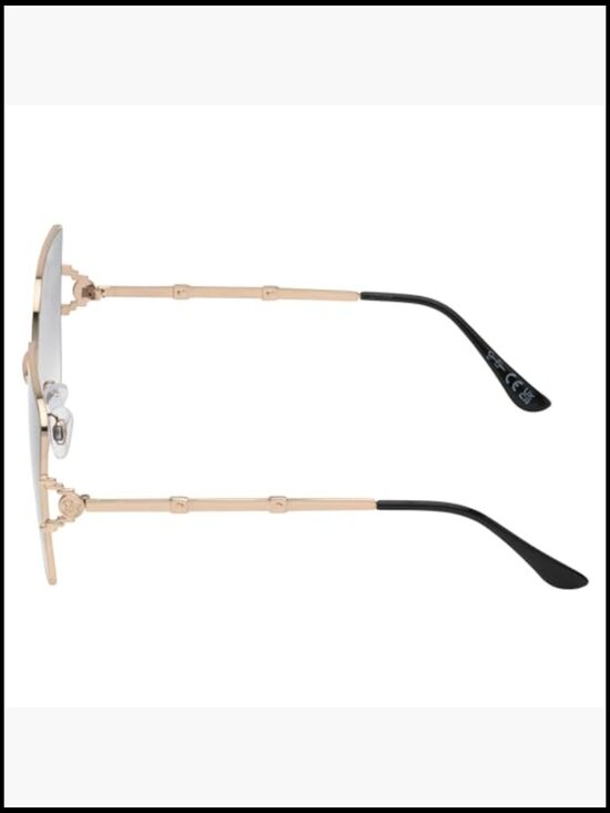 Oversized Cat Eye Square Metal Sunglasses UV400 Protection